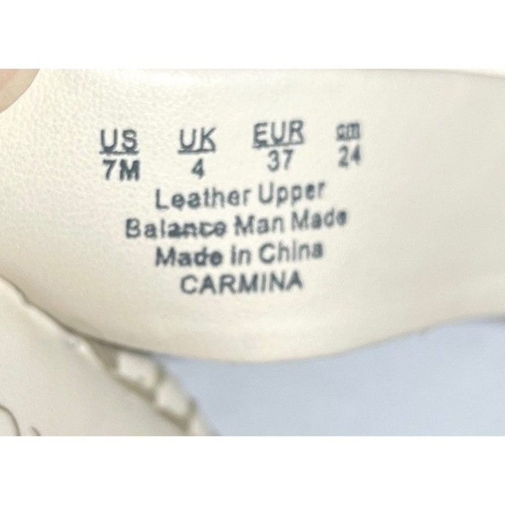 Franco Sarto Sandals Womens 7M White Carmina Espadrille Wedge Leather Platform - Picture 6 of 9